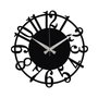 Wallity Enzoclock - S006 Reloj de pared decorativo de metal negro